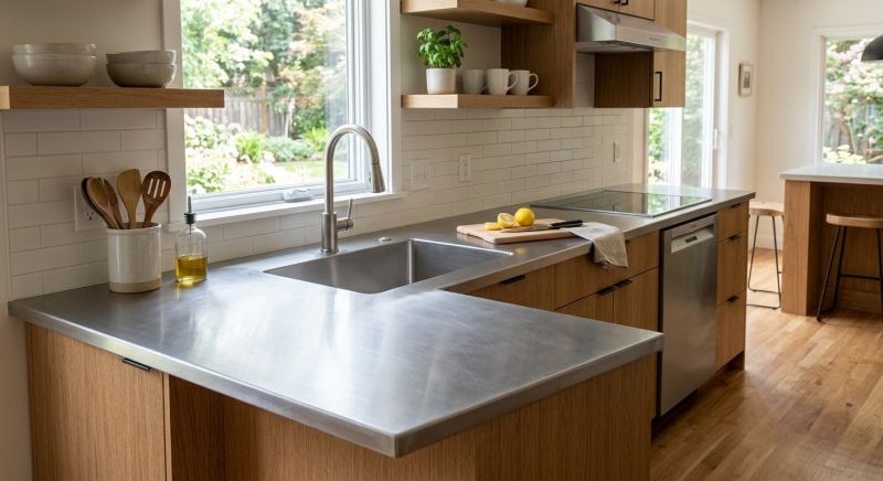 Stainless Steel Countertop Installation